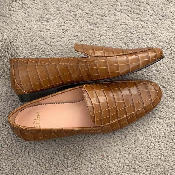 J. Crew Shoes - J.Crew Cecile smoking slipper croc-embossed leather NIB